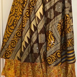 Darn good yarn- sari skirt. New with tags. Maxi wrap skirt.